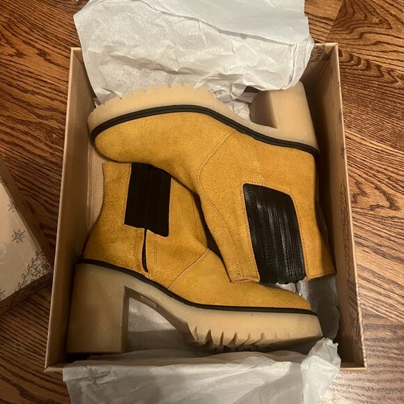 Free People James Chelsea Boot Tan Size 39 Women's Heel Bootie - Picture 2 of 6